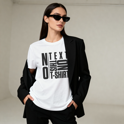 No Text On This T-shirt – Unisex Modern Minimalist Typography Graphic Tee