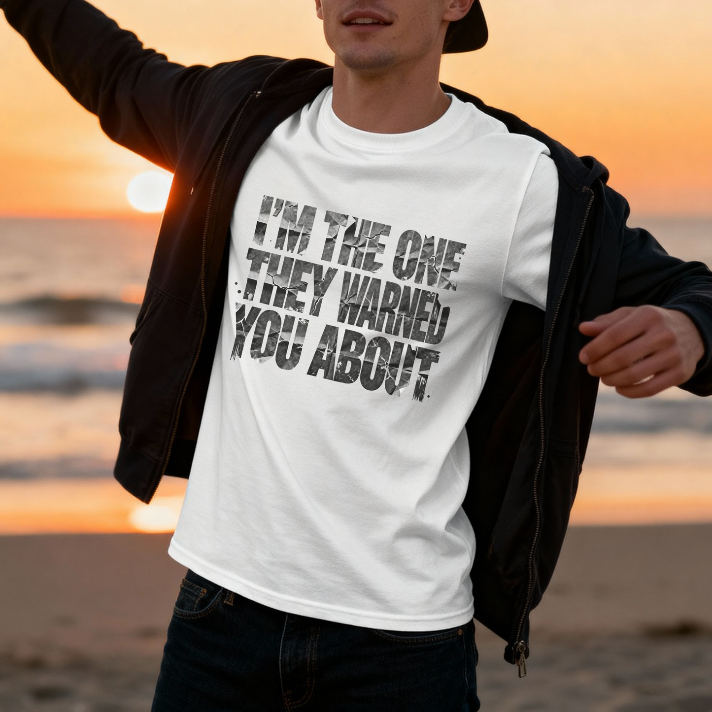 I’m The One They Warned You About T-Shirt – Bold Statement Graphic Tee