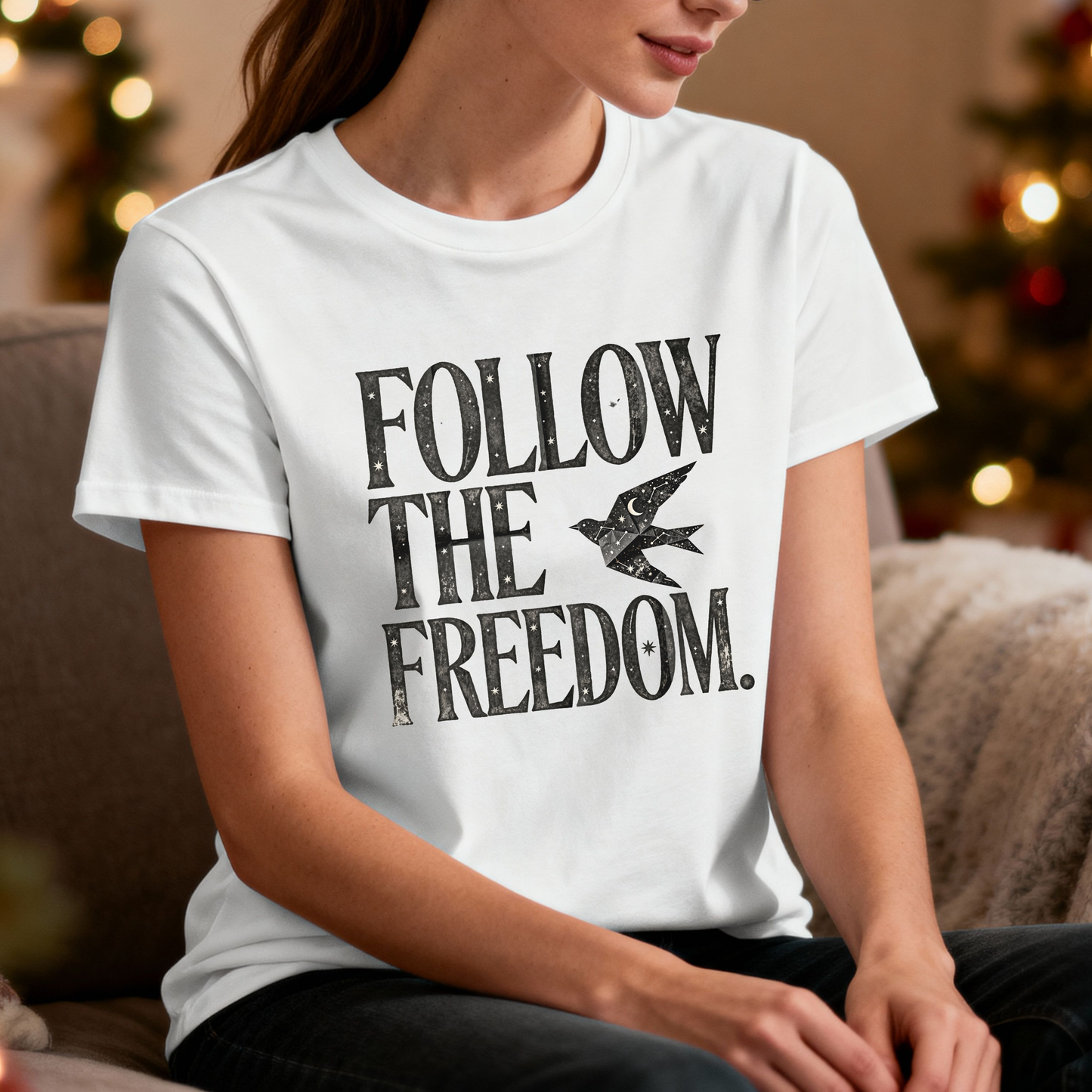 Follow the Freedom T-Shirt – Bold Vintage Typography Graphic Tee
