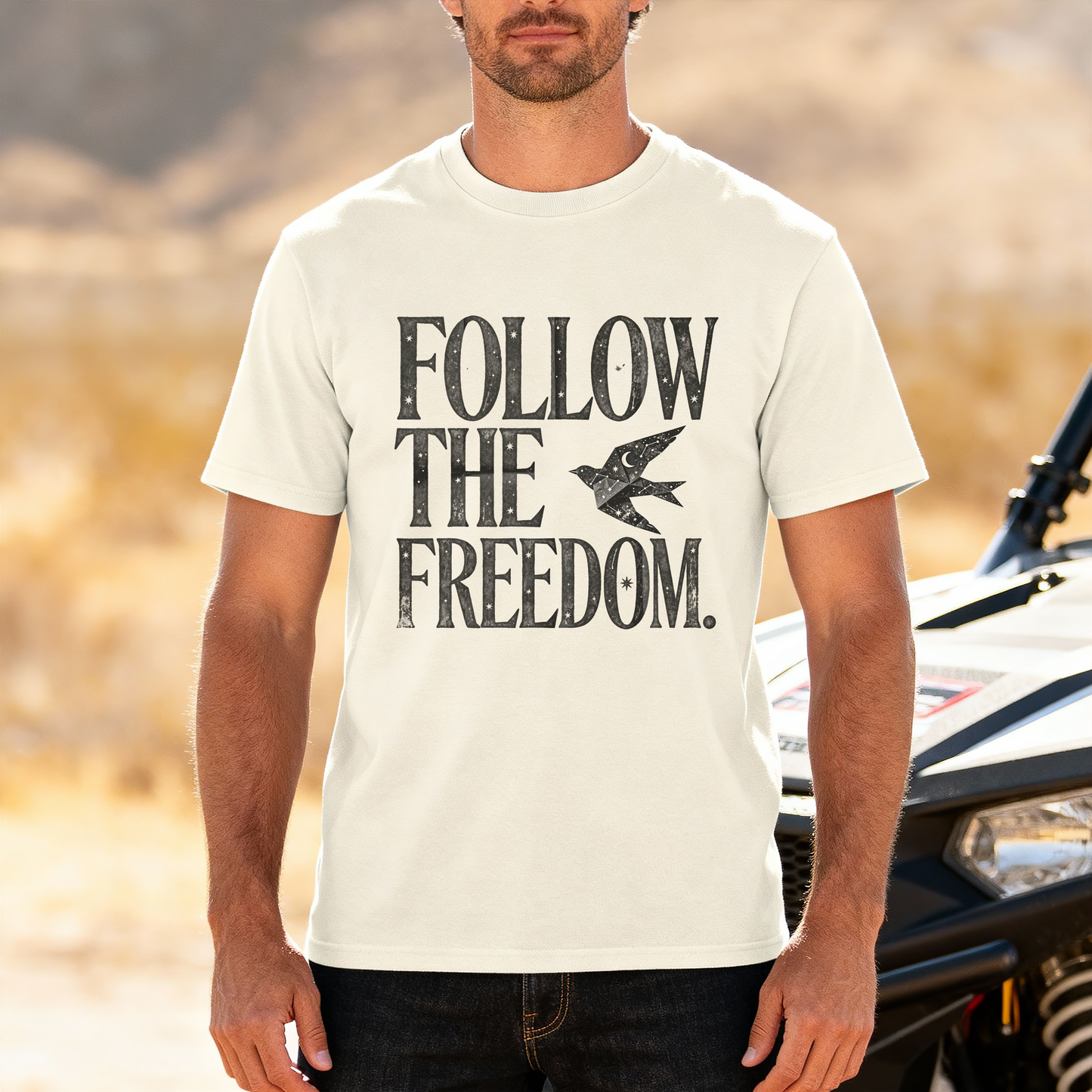 Follow the Freedom T-Shirt – Bold Vintage Typography Graphic Tee