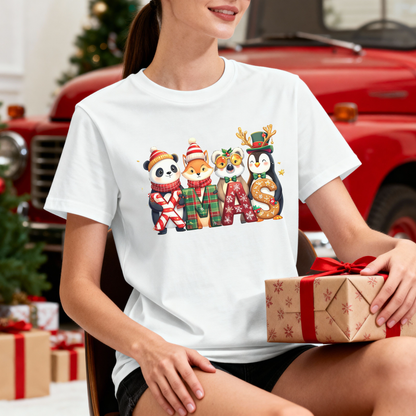 XMAS Animals T-Shirt – Cute Christmas Animals Graphic Tee