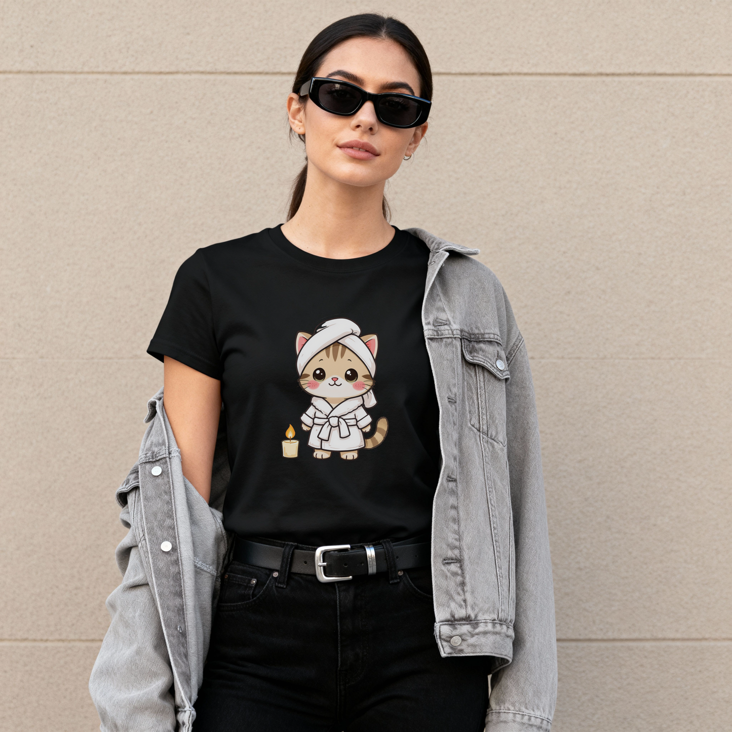 Spa Day Cat T-Shirt – Cute Relaxing Kitty Graphic Tee