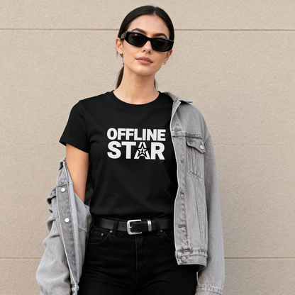 Offline Star Unisex T-Shirt – Minimalist Modern Typography Tee
